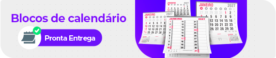 Blocos de calendário - Pronta Entrega