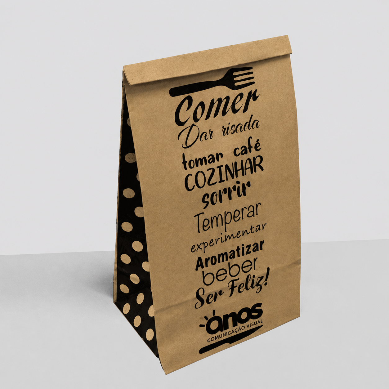 Saco Kraft Delivery - 34x14cm - kraft 80g